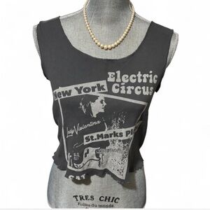 Graphic Crop Top with New York Print